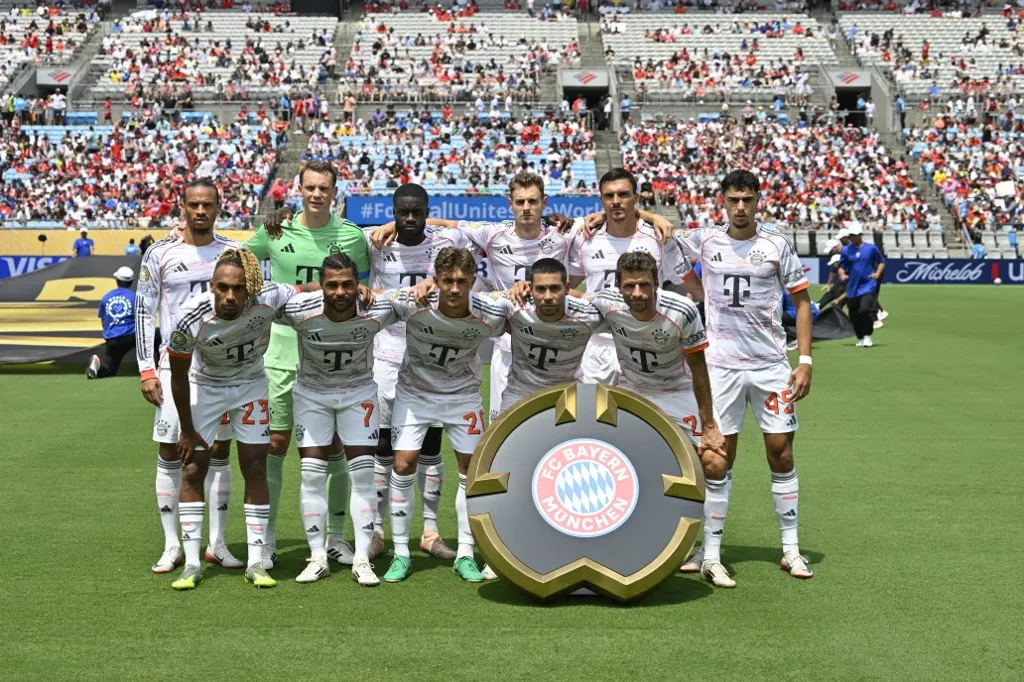 CHARLOTTE, USA - JUNE 24: Players of Bayern Munich are seen during 2025 FIFA Club World Cup football match between Bayern Munich and Benfica at Bank of America Stadium in Charlotte, North Carolina, United States on June 24, 2025. Peter Zay / Anadolu (Photo by Peter Zay / Anadolu via AFP)