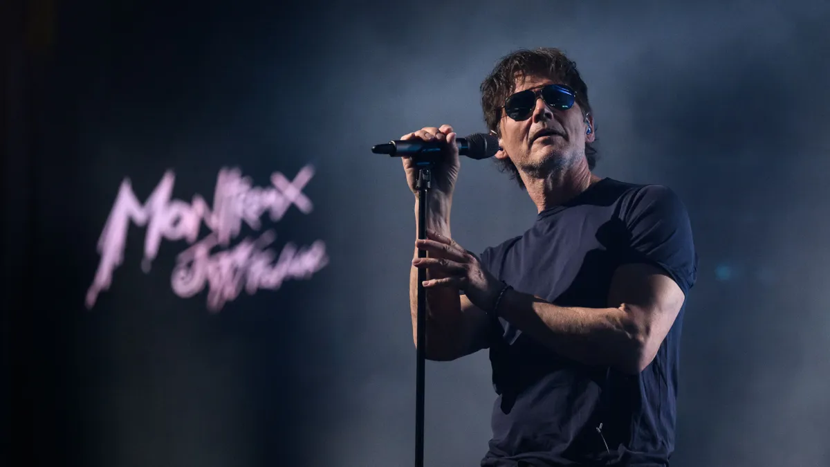 Singer of Norwegian pop band A-ha Morten Harket performs on the opening day of the 56th Montreux Jazz Festival in Montreux on July 1, 2022. (Photo by Fabrice COFFRINI / AFP) / RESTRICTED TO EDITORIAL USE