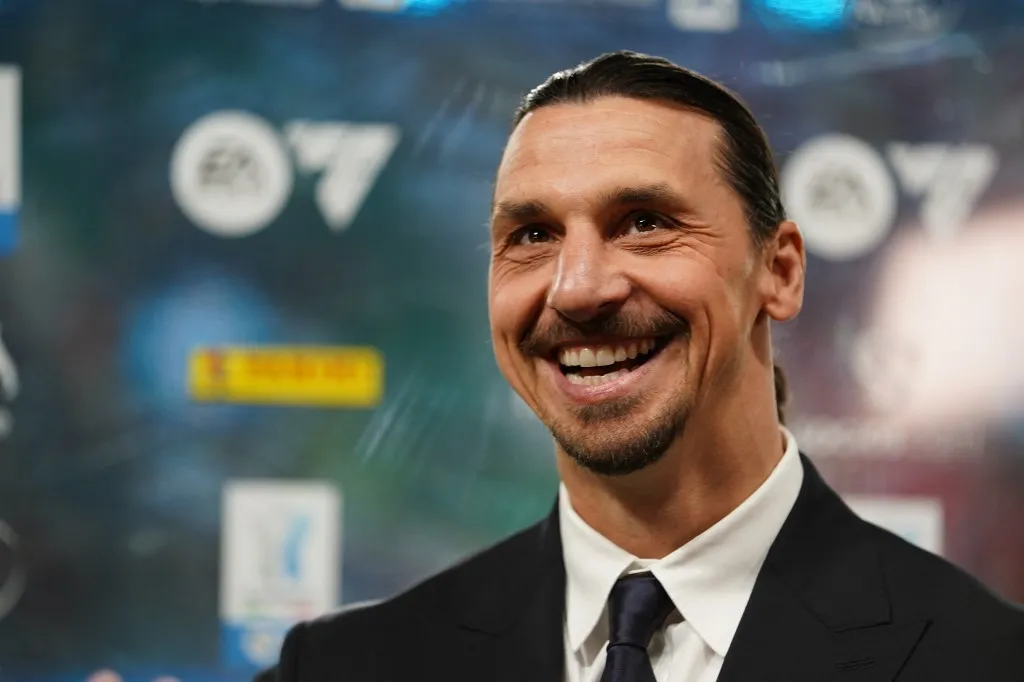RIYADH, SAUDI ARABIA - JANUARY 6: Zlatan Ibrahimovic came to the stadium to follow the Italian Super Cup final match between Inter Milan and AC Milan at -Awwal Park Stadium in Riyadh, the capital of Saudi Arabia on January 6, 2025. Ismael Adnan Yaqoob / Anadolu (Photo by Ismael Adnan Yaqoob / Anadolu via AFP)