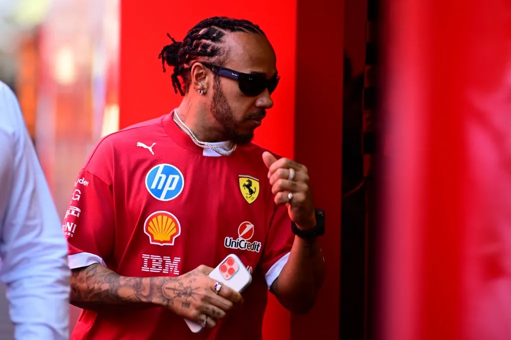 Lewis Hamilton of Scuderia Ferrari walks during free practice of the Spanish GP, the 9th round of the Formula 1 World Championship, at Circuit de Catalunya in Montmelo, Catalunya, Spain, on May 29, 2025. (Photo by Andrea Diodato/NurPhoto) (Photo by Andrea Diodato / NurPhoto via AFP)