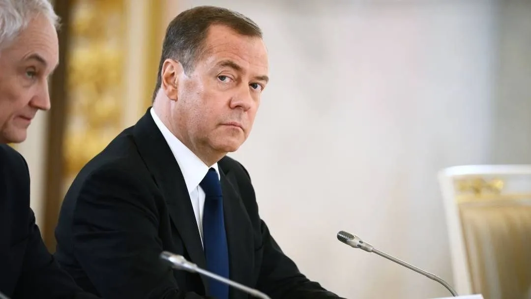 Medvegyev: Kijev „sárkánybőre” egyre jobban zsugorodik (Fotó: MTI/EPA/Szputnyik/Kreml/Pool/Alekszej Majsev)