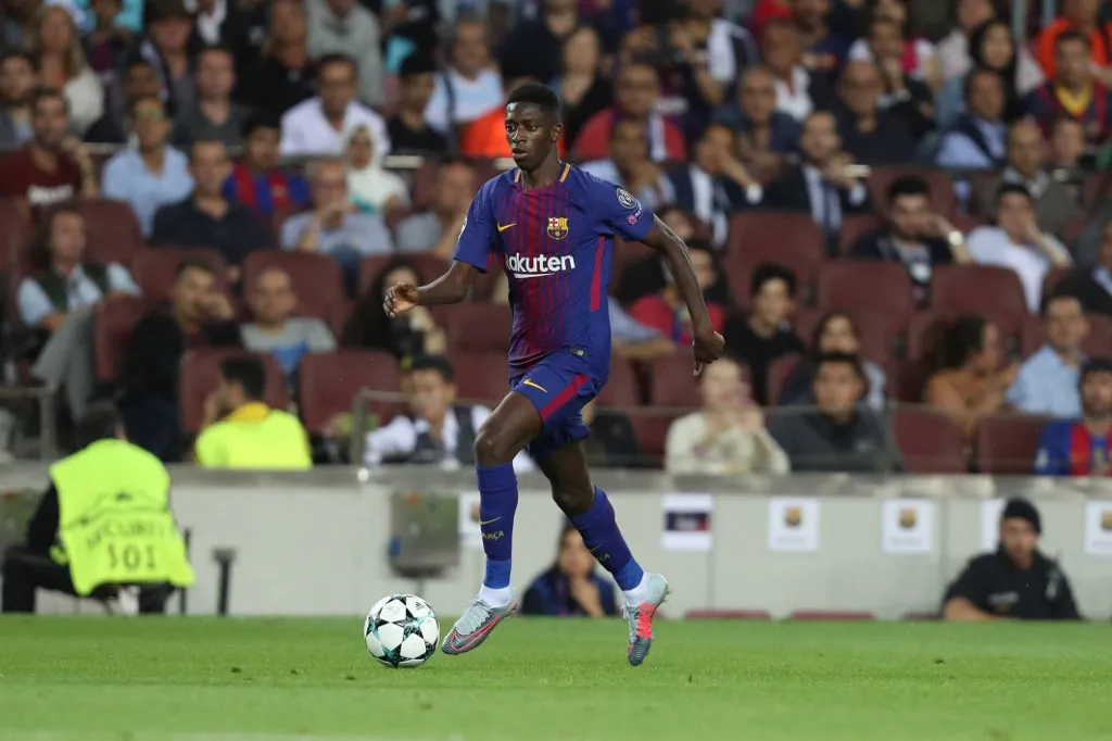 Ousmane Dembele of FC Barcelona during the UEFA Champions League, Group D football match between FC Barcelona and Juventus FC on September 12, 2017 at Camp Nou stadium in Barcelona, Spain. Photo: Manuel Blondeau/AOP.Press/DPPI (Photo by MANUEL BLONDEAU / AOP PRESS / DPPI via AFP)