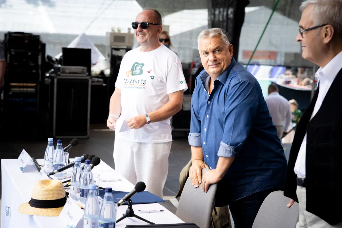 Orbán Viktor idei tusványosi beszédében határozott, stabil kormányzati pozícióból szólalt meg Fotó: Miniszterelnöki Kommunikációs Fõosztály/Fischer Zoltán / MTI/Miniszterelnöki Kommunikác