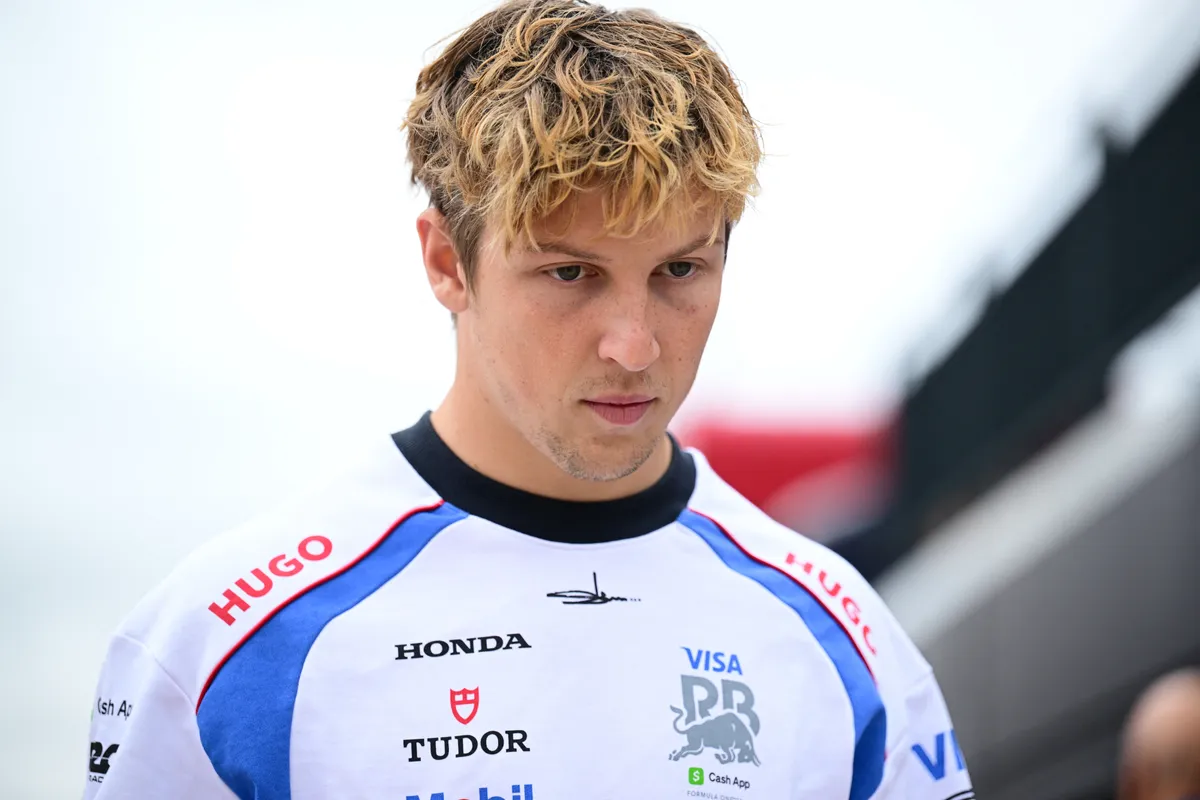 Liam Lawson of Visa Cash-Up Racing Bulls walks during free practice for the 13th round of the Formula 1 World Championship at Silverstone Circuit in Silverstone, Northamptonshire, England, on July 5, 2025. (Photo by Andrea Diodato/NurPhoto) (Photo by Andrea Diodato / NurPhoto via AFP)