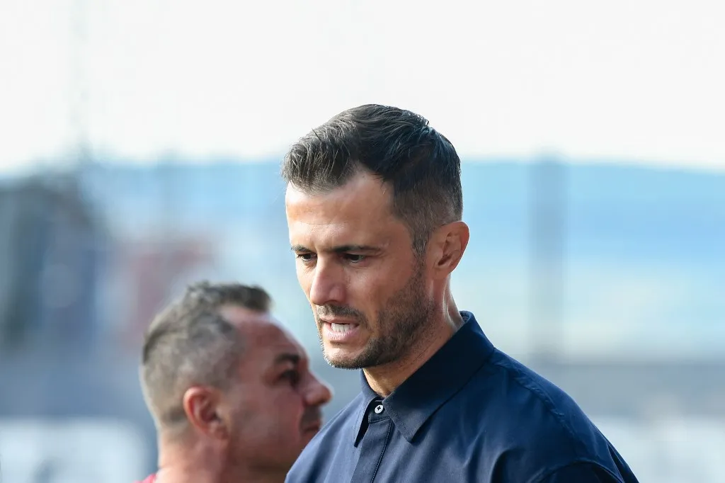 Andrei Nicolescu is posing for a portrait during the CFR 1907 Cluj vs Dinamo Bucuresti match, at Dr Constantin Radulescu Stadium in Cluj-Napoca, Romania, on July 14, 2024. (Photo by Flaviu Buboi/NurPhoto) (Photo by Flaviu Buboi / NurPhoto via AFP)