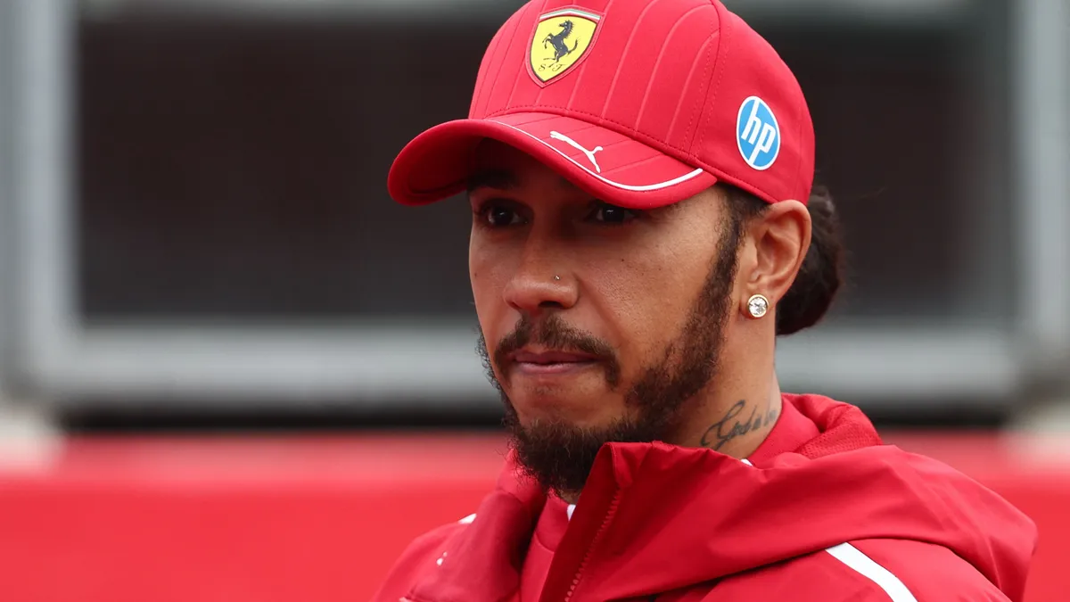 Lewis Hamilton of Ferrari ahead of the Formula 1 Belgian Grand Prix at Spa-Francorchamps in Spa, Belgium on July 27, 2025. (Photo by Jakub Porzycki/NurPhoto) (Photo by Jakub Porzycki / NurPhoto via AFP)