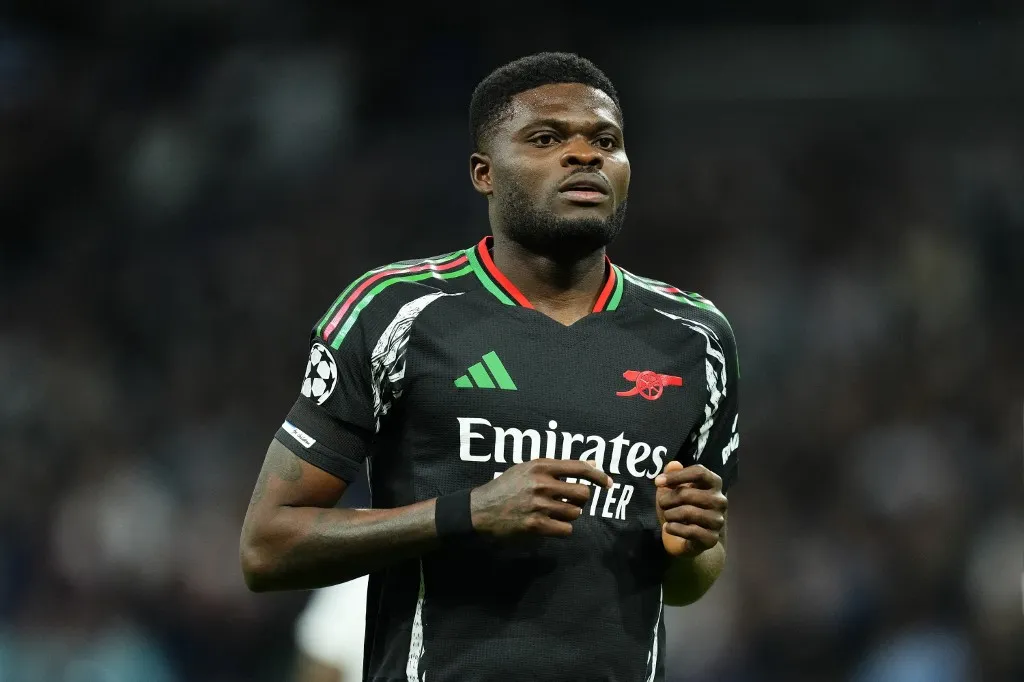 nemi erőszak Thomas Partey defensive midfield of Arsenal and Ghana during the UEFA Champions League 2024/25 Quarter Final Second Leg match between Real Madrid C.F. and Arsenal FC at Estadio Santiago Bernabeu on April 16, 2025 in Madrid, Spain. (Photo by Jose Breton/Pics Action/NurPhoto) (Photo by Jose Breton / NurPhoto via AFP)