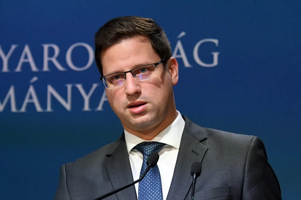 Minister of Prime Ministers Office Gergely Gulyas speaks during a press conference on the bonds between Hungary and the European Union on November 9, 2018 in Budapest. (Photo by ATTILA KISBENEDEK / AFP)