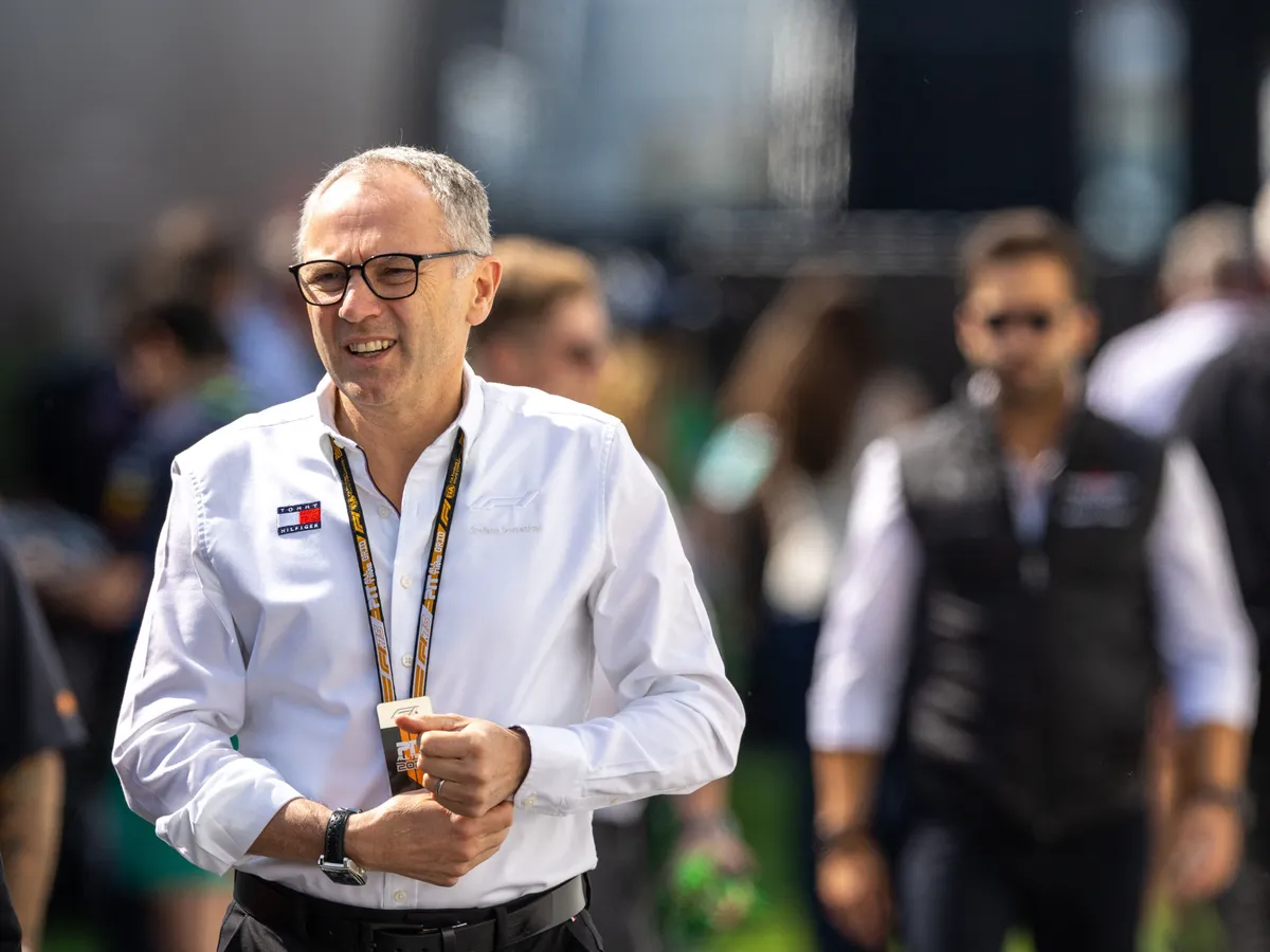 Stefano Domenicali, F1 CEO, attends the Formula 1 Pirelli Grand Prix Du Canada in Montreal, Canada, on June 14, 2025. (Photo by Stefano Facchin/Alessio Morgese /NurPhoto) (Photo by Alessio Morgese / NurPhoto via AFP)