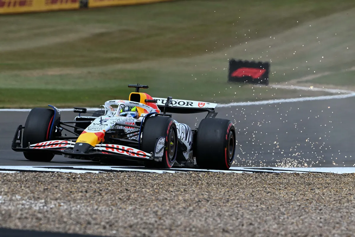 NORTHAMPTON, UNITED KINGDOM - JULY 5: Isack Hadjar of Racing Bulls competes during practice ahead of the F1 Grand Prix of Great Britain at Silverstone Circuit on in Northampton, United Kingdom on July 5, 2025. Rasid Necati Aslim / Anadolu (Photo by Rasid Necati Aslim / Anadolu via AFP)