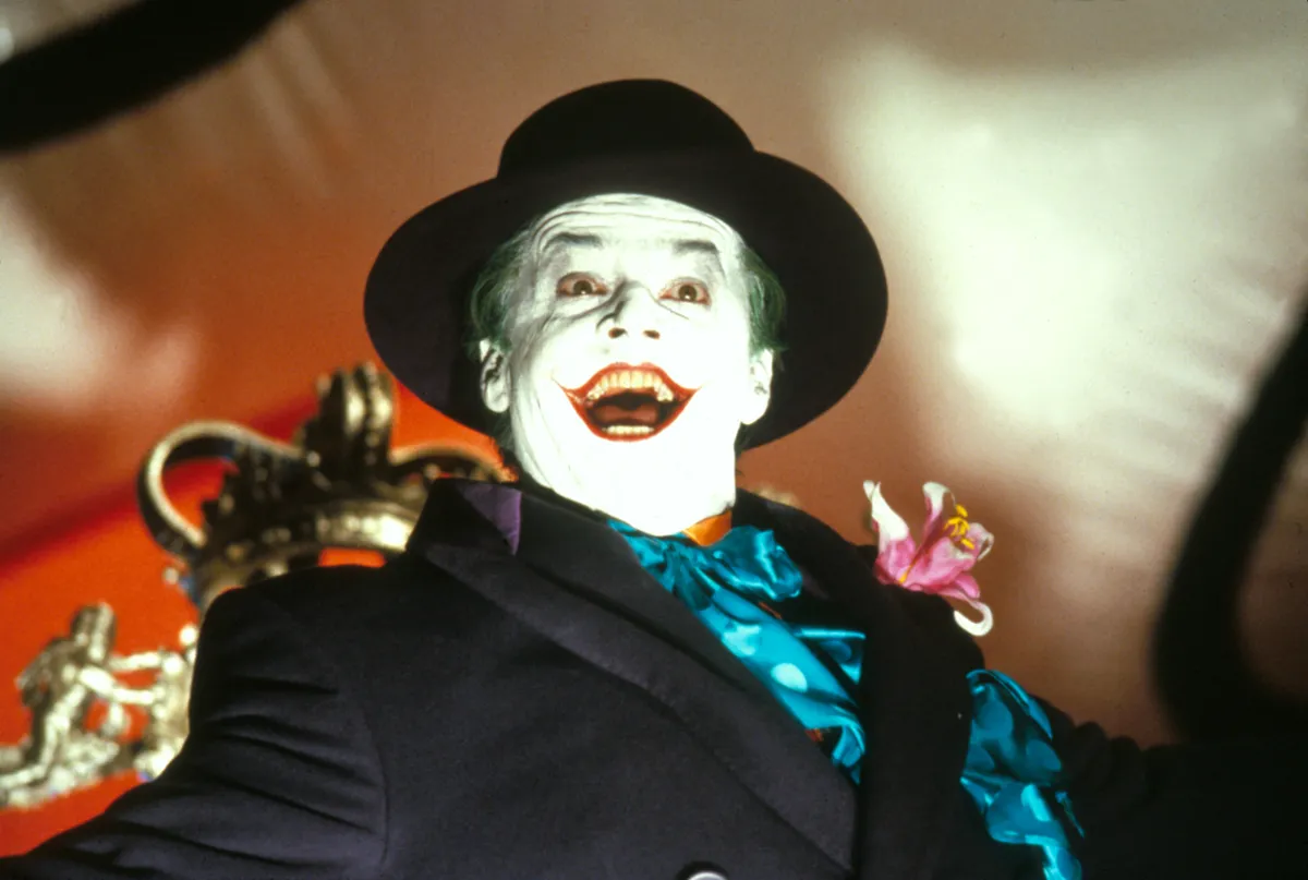 RELEASE DATE: June 19, 1989. MOVIE TITLE: Batman. STUDIO: CBS Television. PLOT: After a young boy witnesses his parents' murder on the streets of Gotham City, he grows up to become the Batman - a mysterious figure in the eyes of Gotham's citizens - who takes crime-fighting into his own hands. He first emerges out of the shadows when the Joker appears - a horribly disfigured individual who is out for revenge on his former employer and generally likes to have a good time. PICTURED: JACK NICHOLSON as Joker / Jack Napier. 