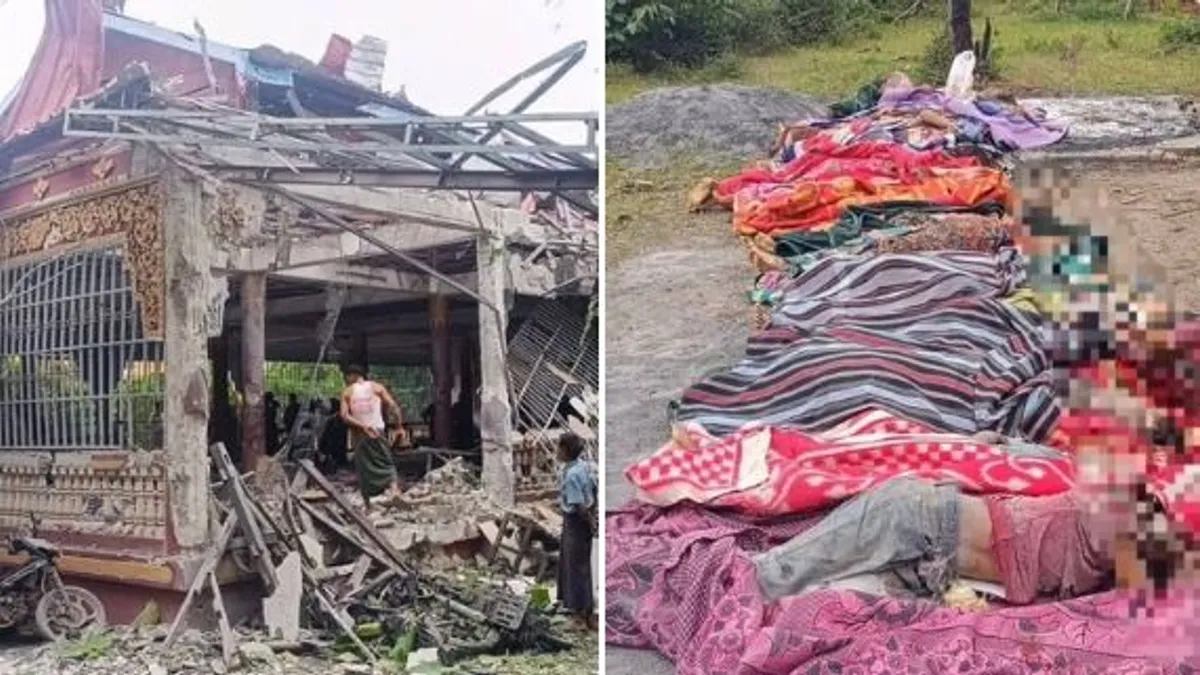 Gyerekeket bombáztak le kolostorban