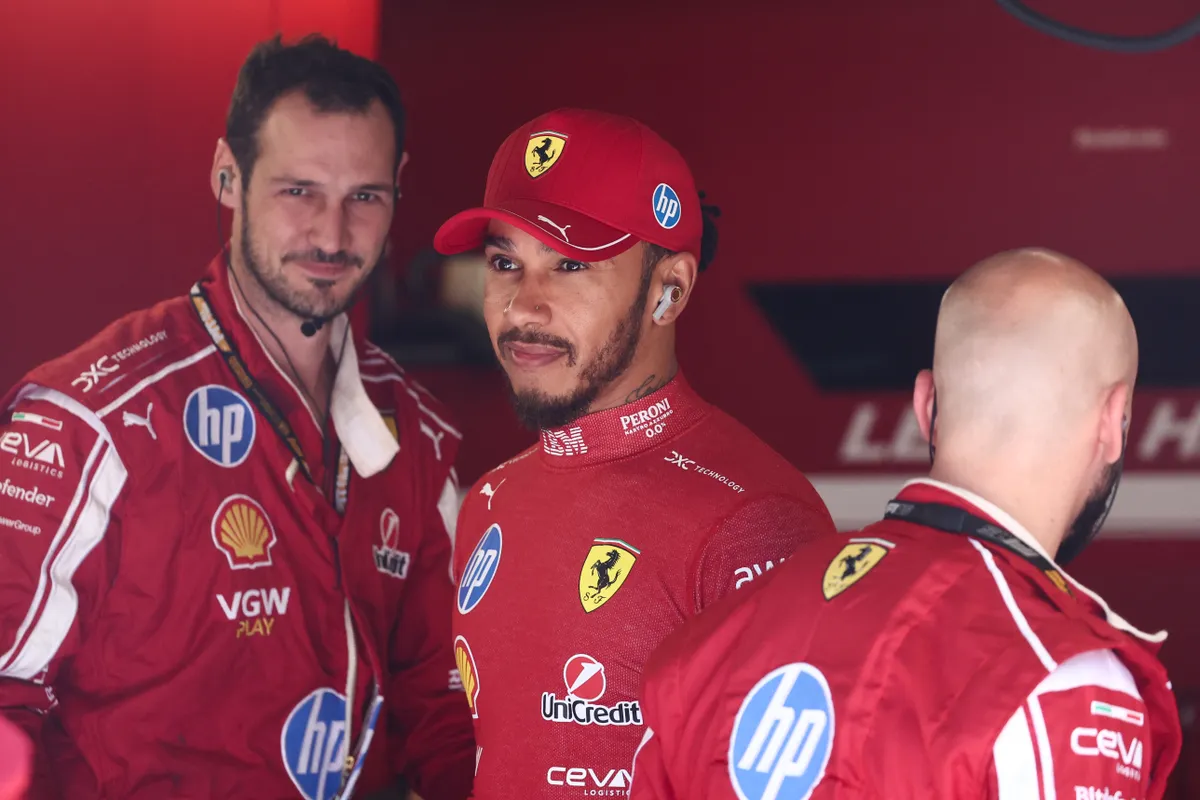 Lewis Hamilton of Ferrari before the Formula 1 Austrian Grand Prix at Red Bull Ring in Spielberg, Austria on June 29, 2025. (Photo by Jakub Porzycki/NurPhoto) (Photo by Jakub Porzycki / NurPhoto via AFP)