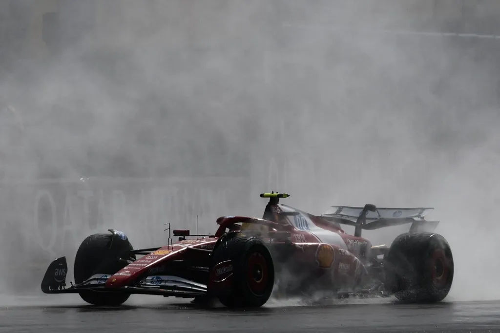 Lewis Hamilton of Ferrari during the Formula 1 British Grand Prix at Silverstone Circuit in Northampton, Great Britain on July 6, 2025. (Photo by Jakub Porzycki/NurPhoto) (Photo by Jakub Porzycki / NurPhoto via AFP)