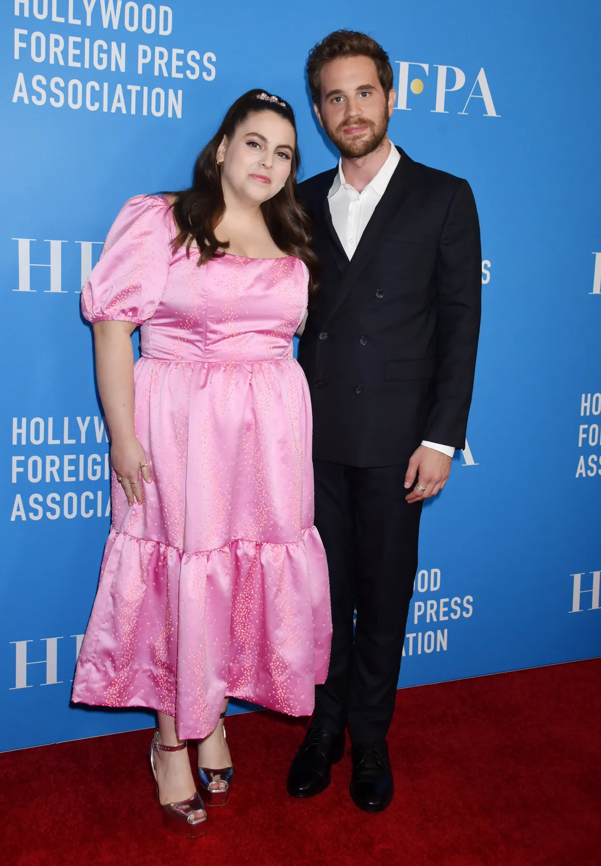 Beanie Feldstein and Ben Platt at the 2019 Hollywood Foreign Press Association Annual Grants Banquet held at the Beverly Wilshire Hotel on July 31, 2019 in Beverly Hills, CA. July 31, 2019