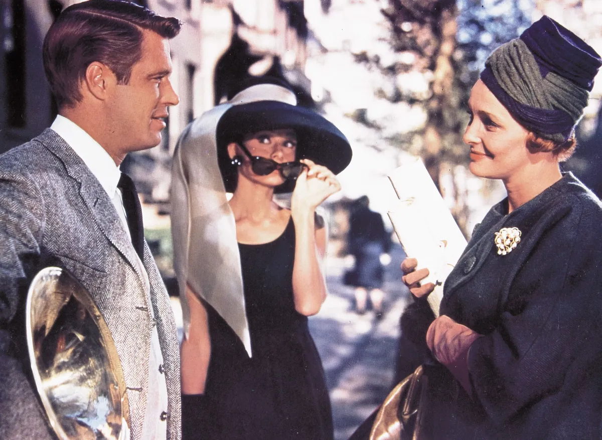 1961; Breakfast At Tiffany's. Original Film Title: Breakfast At Tiffany's, PICTURED: AUDREY HEPBURN, PATRICIA NEAL, GEORGE PEPPARD, Composer: Henry Mancini, Director: Blake Edwards, IN CAST: George Peppard, Buddy Ebsen, Martin Balsam, Mickey Rooney, Audrey Hepburn, Patricia Neal, Jose Luis De Vilallonga  (Credit Image: © Entertainment Pictures/Entertainment Pictures/ZUMAPRESS.com) BUDDY EBSEN