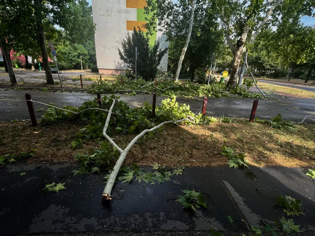 Vihar, zivatar, időjárás, ítéletidő, eső, Magyarország, viharMagyarország, 2025.07.07., Szeged