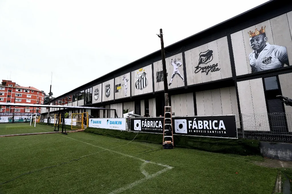 SP - SANTOS - 06/09/2025 - SANTOS, NEW BASE TRAINING CENTER - View of the new facilities of CT Rei Pele, renovated in partnership with the company NR Sports, owned by Neymar Jr. The investment in the modernization of the training center would have been around R$ 10 million. Photo: Mauricio De Souza/AGIF (Photo by MAURICIO DE SOUZA / AGIF via AFP)