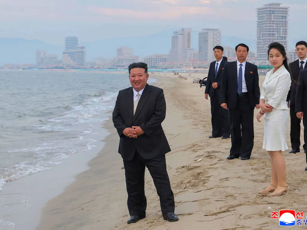 Észak-Korea, Vonszan-Kalma üdülőkomplexum, Vonszan-Kalmaüdülőkomplexum, tengerpart, Kalma tengerpart, üdülőkomplexum, Turisztikai központ, Vonszan-Kalma, 2025.07.05. This picture taken on June 24, 2025 and released by North Korea's official Korean Central