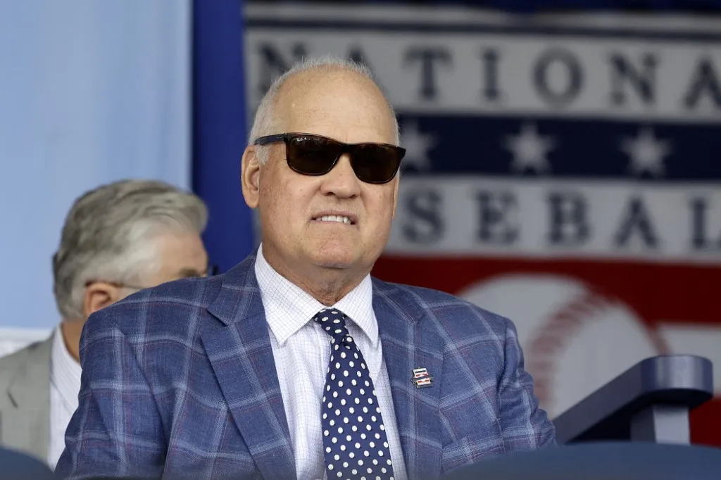 COOPERSTOWN, NEW YORK - JULY 21: Ryne Sandberg attends the Baseball Hall of Fame induction ceremony at Clark Sports Center on July 21, 2024 in Cooperstown, New York.   Jim McIsaac/Getty Images/AFP (Photo by Jim McIsaac / GETTY IMAGES NORTH AMERICA / Getty Images via AFP)