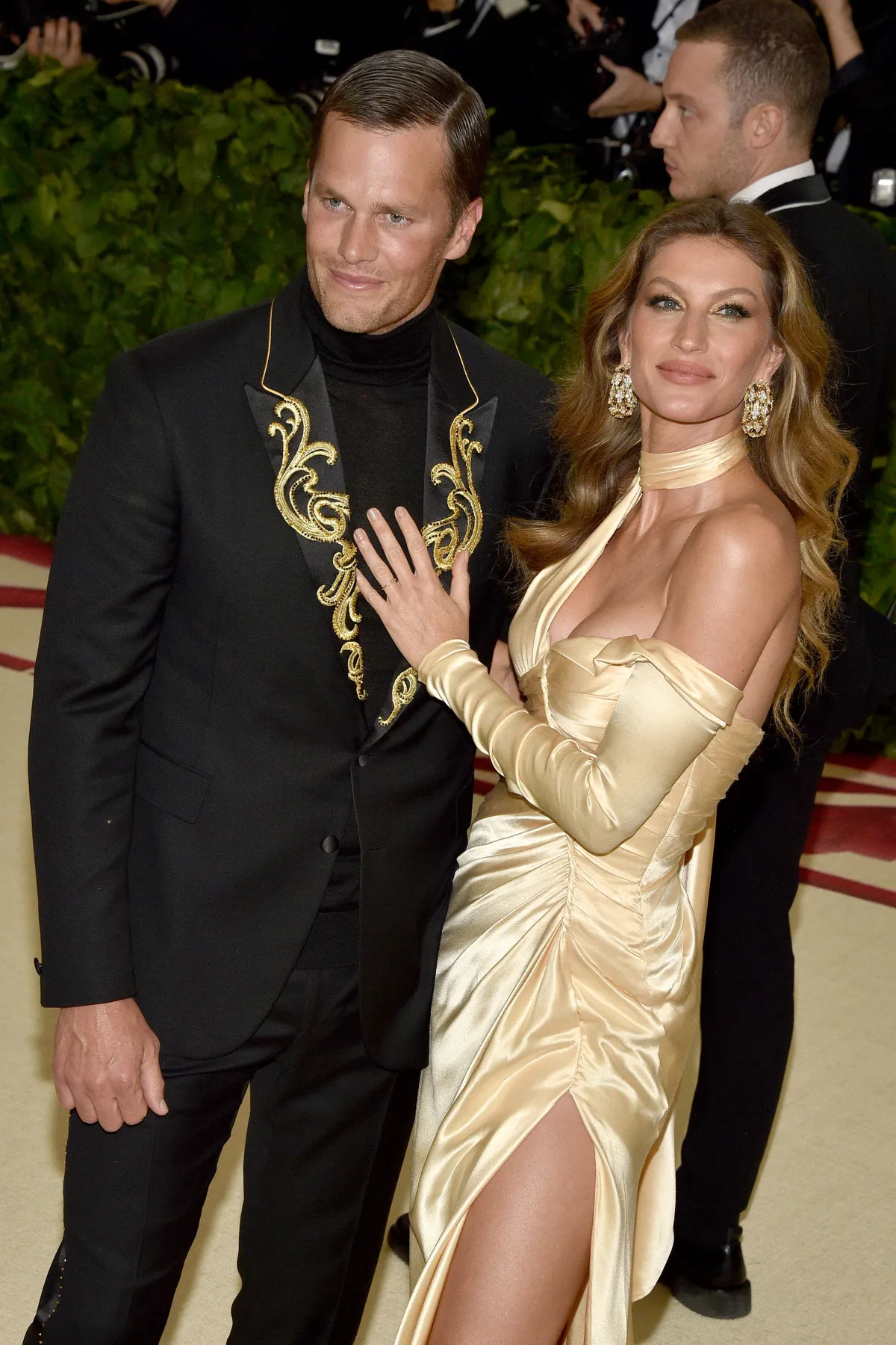 Tom Brady and Gisele Bündchen attend the Costume Institute Benefit at The Metropolitan Museum of Art celebrating the opening of Heavenly Bodies: Fashion and the Catholic Imagination. The Metropolitan Museum of Art, New York City, New York, May 7, 2018. Photo by Lionel Hahn/ABACAPRESS.COM May 7, 2018 Metropolitan Museum of Art Costume Institute Benefit Gala  MET