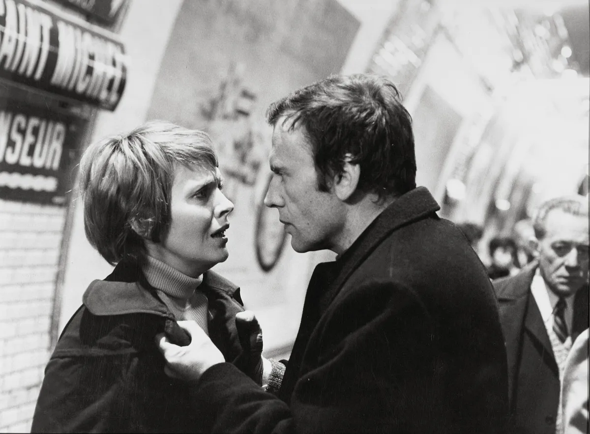 Jean Seberg, 1972; L' Attentat. Original Film Title: L' Attentat, PICTURED: JEAN SEBERG, JEAN-LOUIS TRINTIGNANT, Composer: Ennio Morricone, Director: Yves Boisset, IN CAST: Michel Piccoli, Philippe Noiret, Michel Bouquet, Gian-Maria Volonte, Bruno Cremer, Jean Seberg, Jean-Louis Trintignant, Roy Scheider, Daniel Gelin