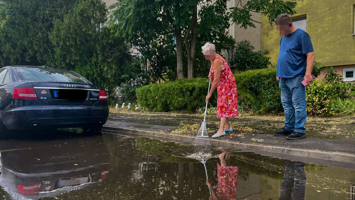 katasztrófavédelem, Vihar, zivatar, időjárás, ítéletidő, eső, Magyarország, viharMagyarország, 2025.07.07., Szeged