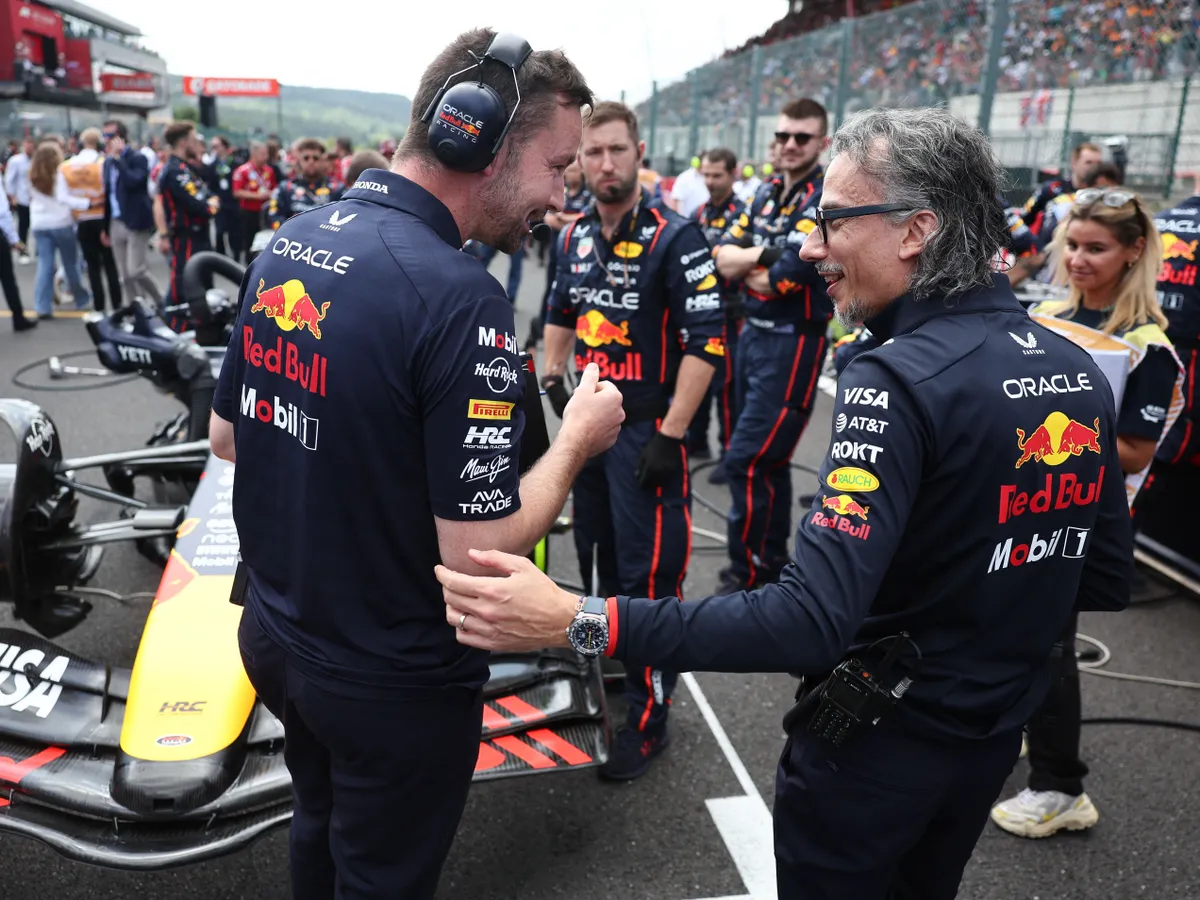 Laurent Mekies before Sprint ahead of the Formula 1 Belgian Grand Prix at Spa-Francorchamps in Spa, Belgium on July 26, 2025. (Photo by Jakub Porzycki/NurPhoto) (Photo by Jakub Porzycki / NurPhoto via AFP)