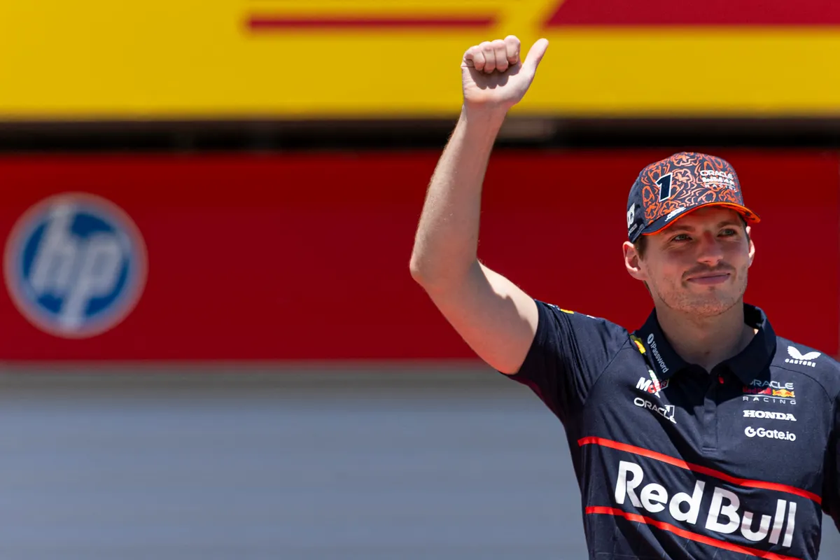 Max Verstappen of the Netherlands and Oracle Red Bull Racing driver participates in the drivers' parade before the race at the Formula 1 MSC Cruises Austrian Grand Prix in Spielberg, Austria, on June 29, 2025. (Photo by Robert Szaniszlo/NurPhoto) (Photo by Robert Szaniszlo / NurPhoto via AFP)