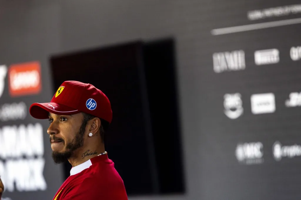 BUDAPEST, HUNGARY - JULY 31: Lewis Hamilton of UK and Scuderia Ferrari looks on in the Paddock during previews ahead of the F1 Grand Prix of Hungary at Hungaroring on July 31, 2025 in Budapest, Hungary. Arpad Kurucz / Anadolu (Photo by Arpad Kurucz / Anadolu via AFP)