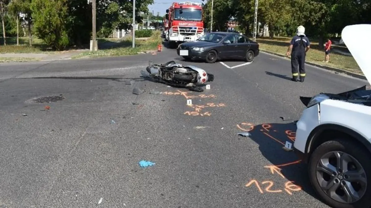 A motoros súlyos állapotban került kórházba.