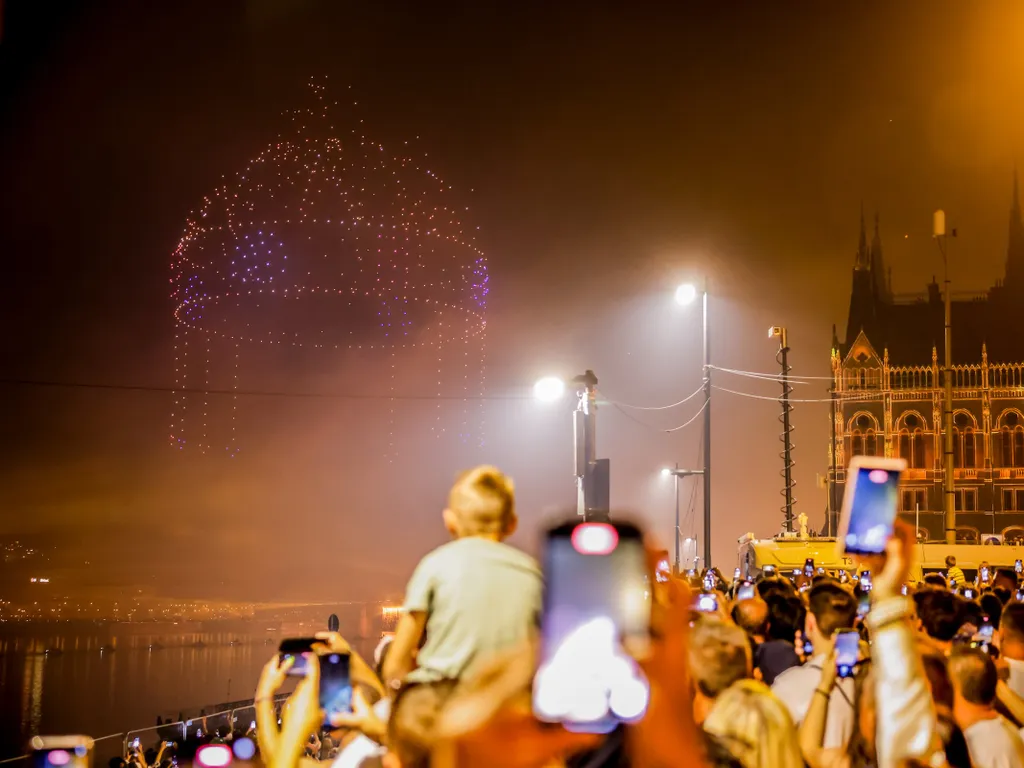 Augusztus 20., tűzijáték, Augusztus20tűzijáték, drónshow, Budapest, 2025.08.20.
