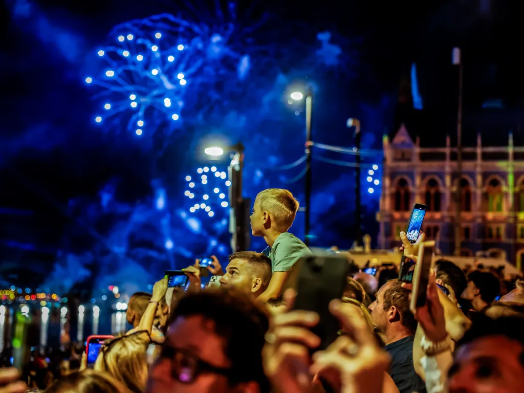 Augusztus 20., tűzijáték, Augusztus20tűzijáték, drónshow, Budapest, 2025.08.20.