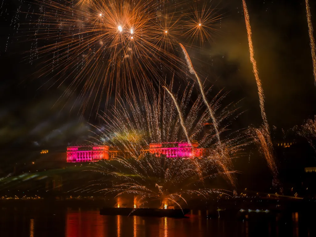 Augusztus 20., tűzijáték, Augusztus20tűzijáték, drónshow, Budapest, 2025.08.20.