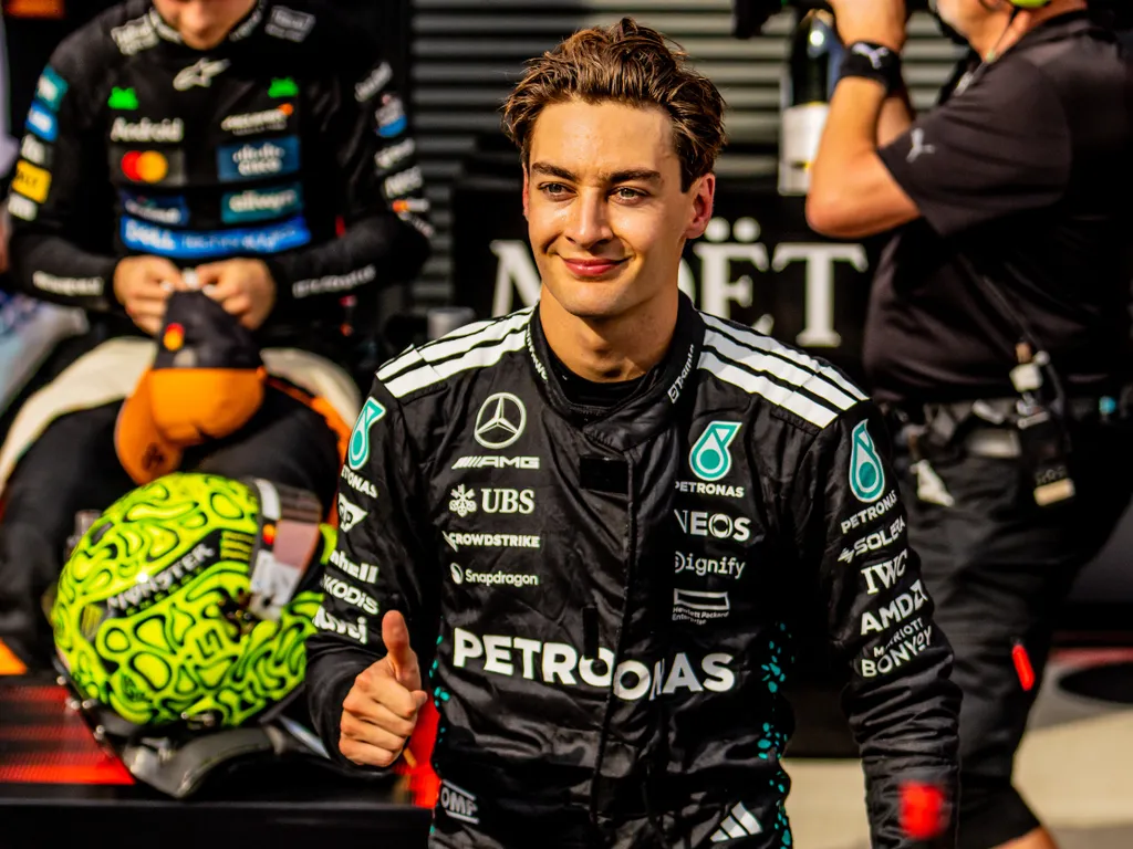 Russell, Forma-1 - Magyar Nagydíj, mogyoródi Hungaroring, Mogyoród, Hungaroring, Forma-1MagyarNagydíj, Forma-1, Magyar Nagydíj, Mogyoród, futam, verseny, futamverseny, 2025.08.03.