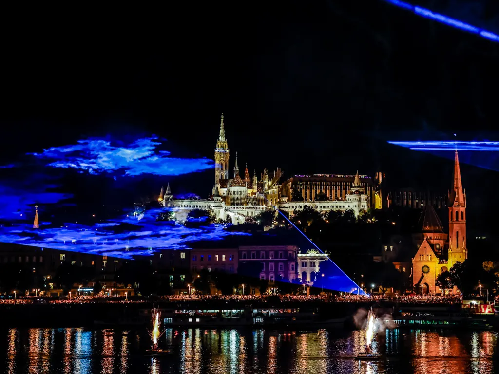 Augusztus 20., tűzijáték, Augusztus20tűzijáték, drónshow, Budapest, 2025.08.20.