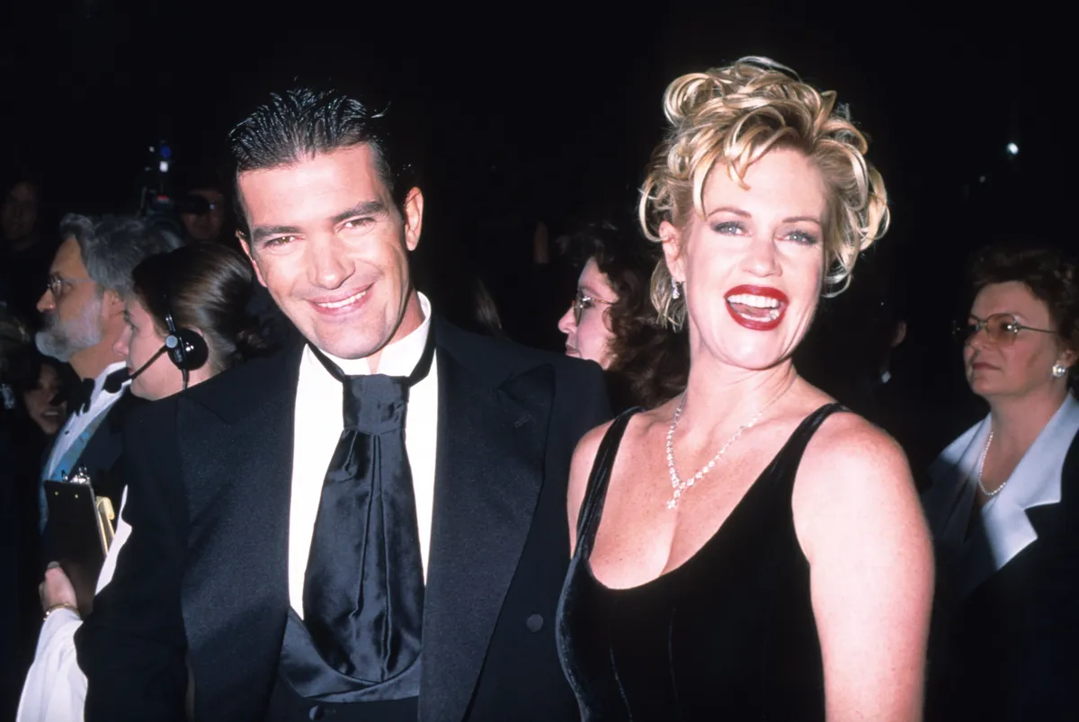Dec 14, 1996; Los Angeles, CA, USA; Antonio Banderas at the 'Evita' Premiere with wife Melanie Griffith.
Mandatory Credit: Photo by Kathy Hutchins/ZUMA Press.
(©) Copyright 1996 by Kathy Hutchins