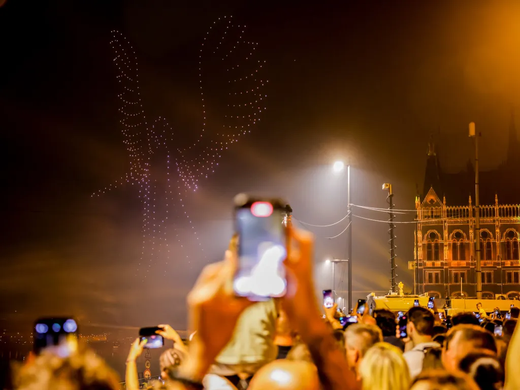 Augusztus 20., tűzijáték, Augusztus20tűzijáték, drónshow, Budapest, 2025.08.20.