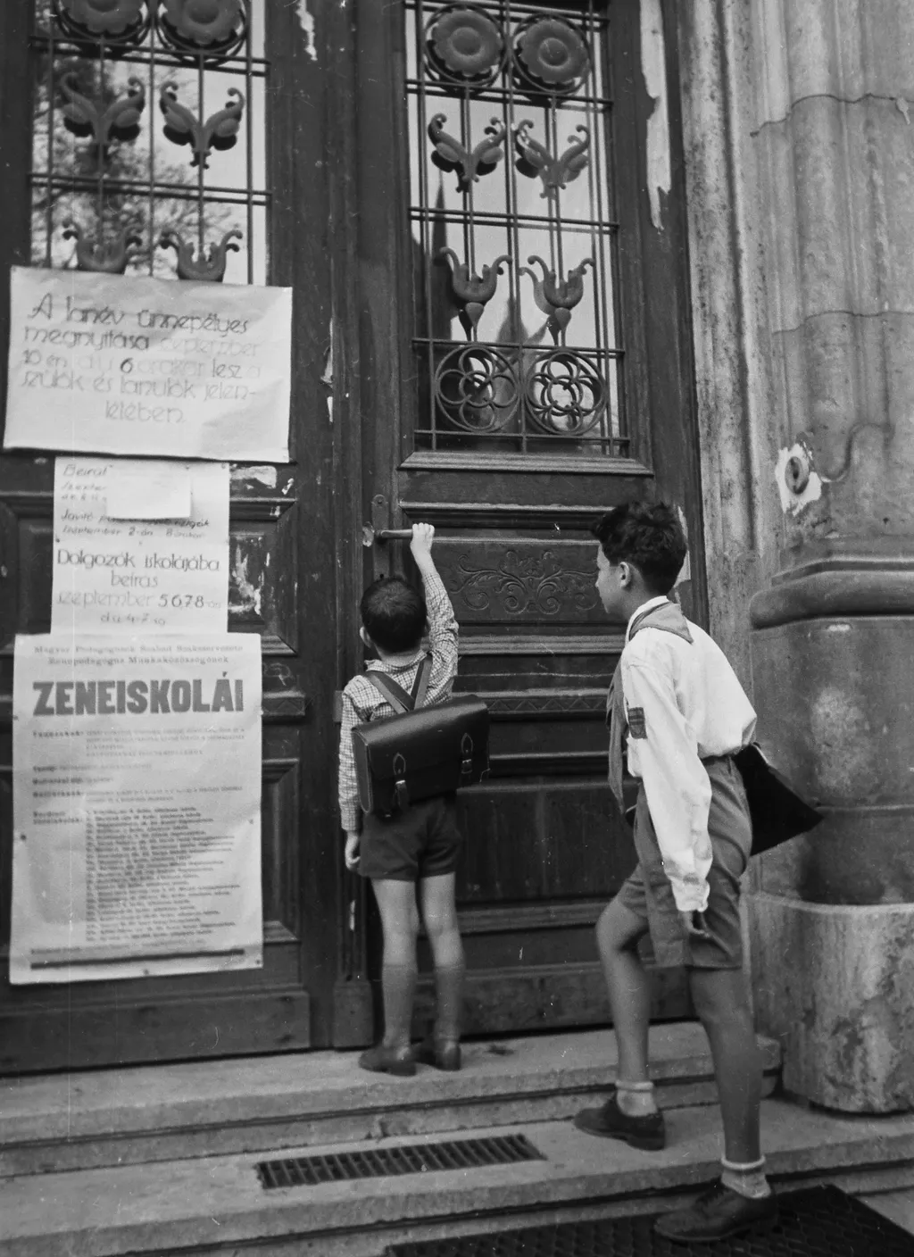 Iskolakezdés, régi idők, retró