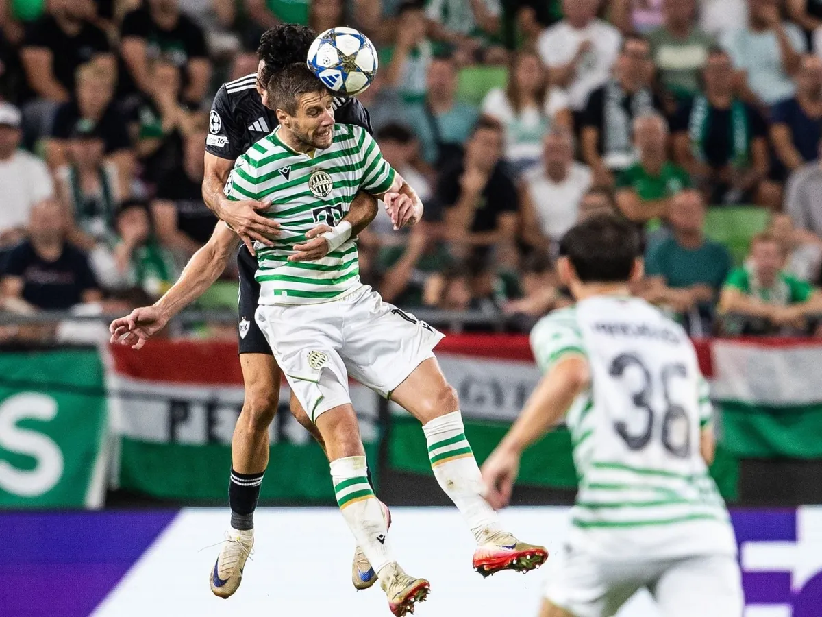 Ferencvárosi TC – Qarabag, FerencvárosiTCQarabag, FTC, Fradi, Ferencváros, foci, labdarúgás, Bajnokok Ligája, selejtező, Groupama Aréna, Budapest, 2025.08.19., Varga Barnabás