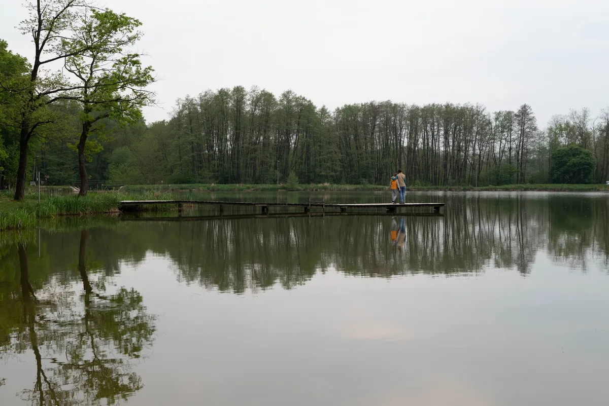 Vadasa lake in Hegyhatszentjakab village. Part of the Orseg national Park in Hungary.
