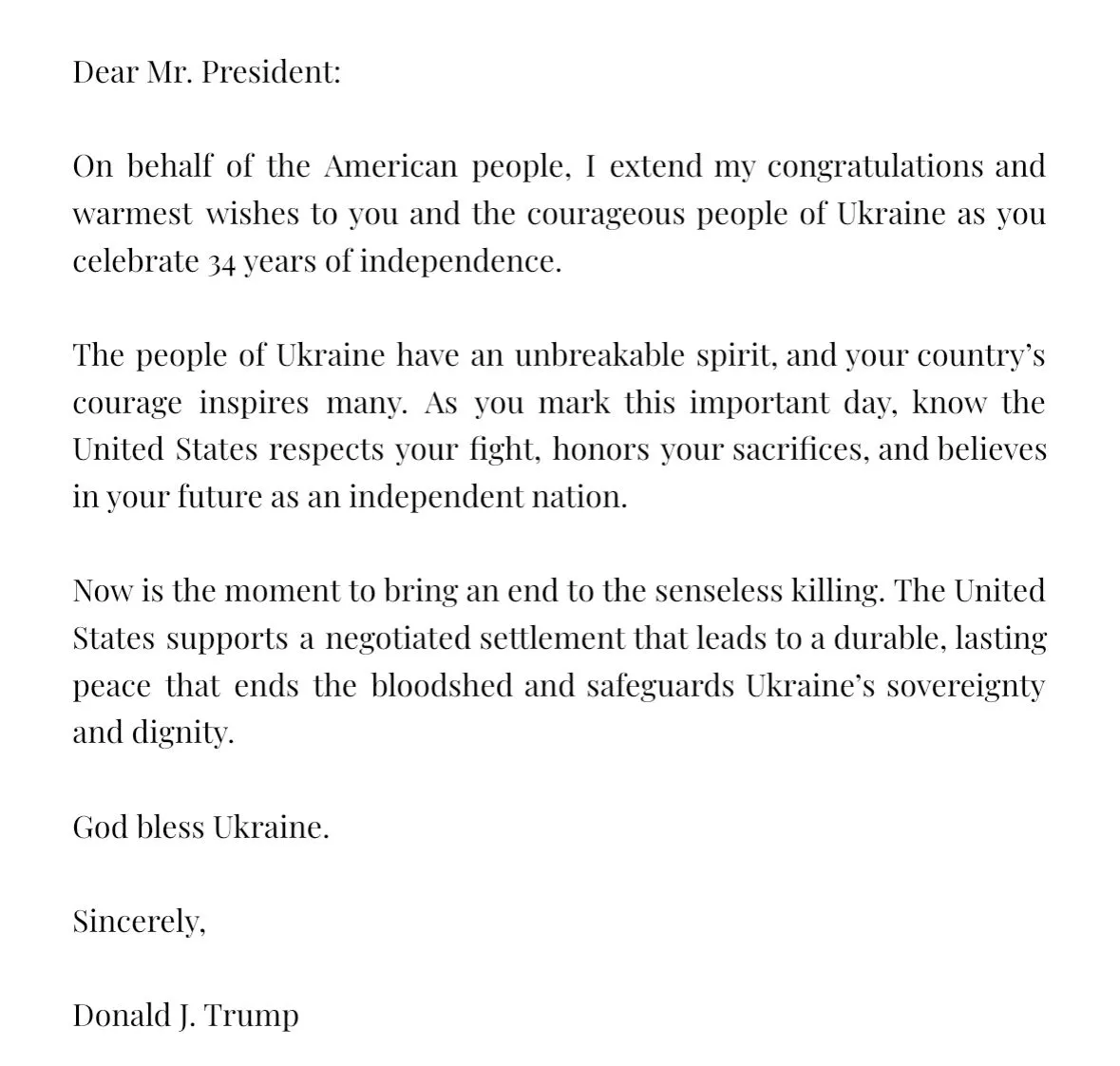 Zelenszkij a X közösségi oldalán tette közzé Trump levelét
