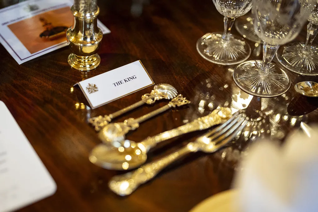 III. Károly király és Donald Trump, állami bankett, windsori kastély