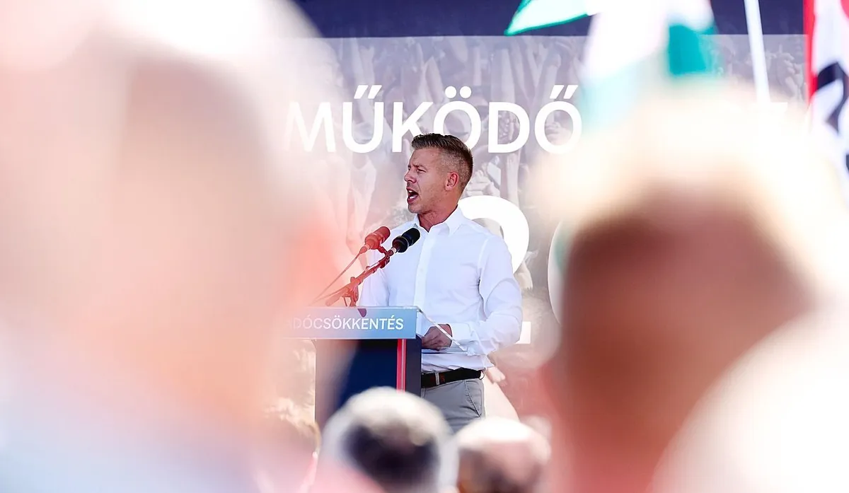 Magyar Péter egyre nehezebben mozgósítja a híveket. Fotó: Mirkó István