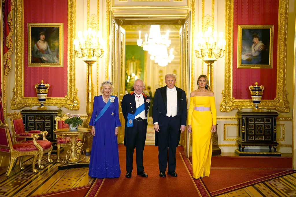 III. Károly király és Donald Trump, állami bankett, windsori kastély