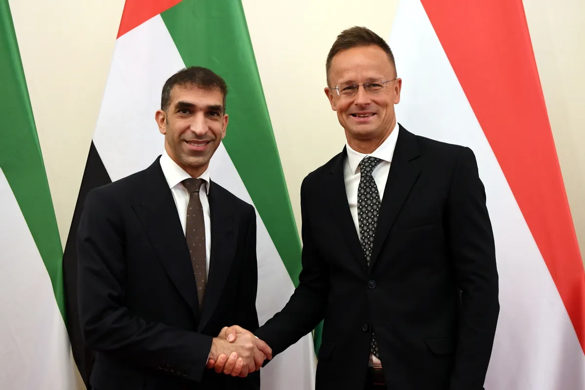 Szijjártó Péter az Egyesült Arab Emírségek külkereskedelmi miniszterével, Táni bin Ahmed al-Zejudival tárgyalt