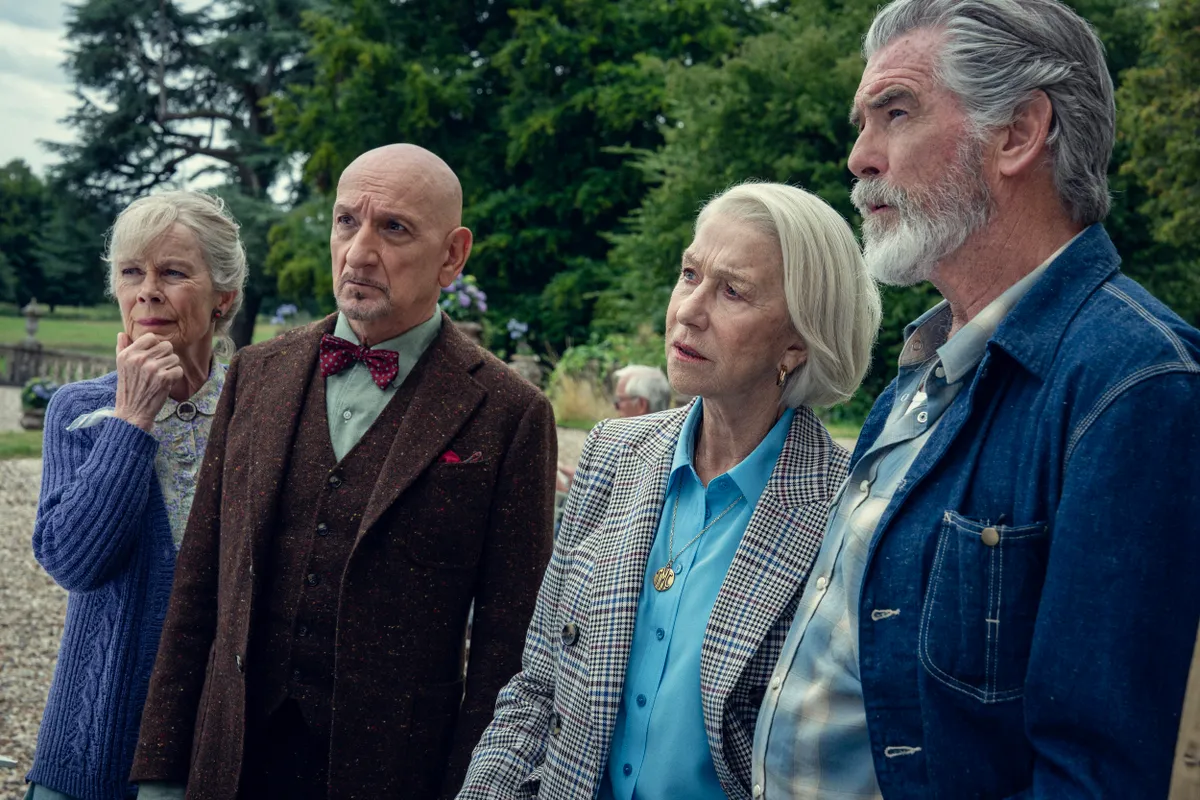 Celia Imrie, Sir Ben Kingsley, Helen Mirren and Pierce Brosnan