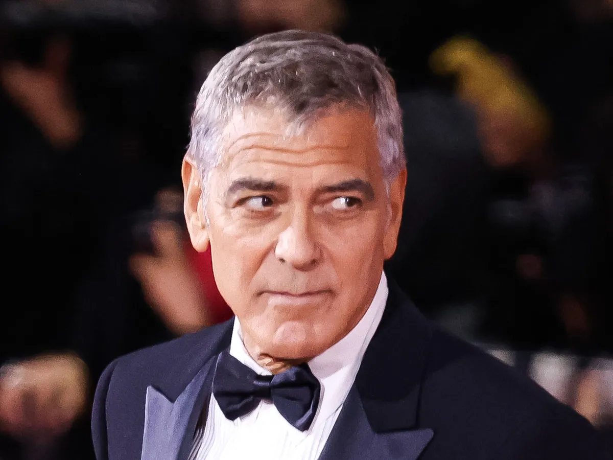 George Clooney is seen on the red carpet for the premiere of Jay Kelly during the 82nd Venice International Film Festival at Palazzo del Cinema in Venice, Italy, on August 28, 2025. (Photo by Alessandro Bremec/NurPhoto) (Photo by Alessandro Bremec / NurPhoto via AFP)