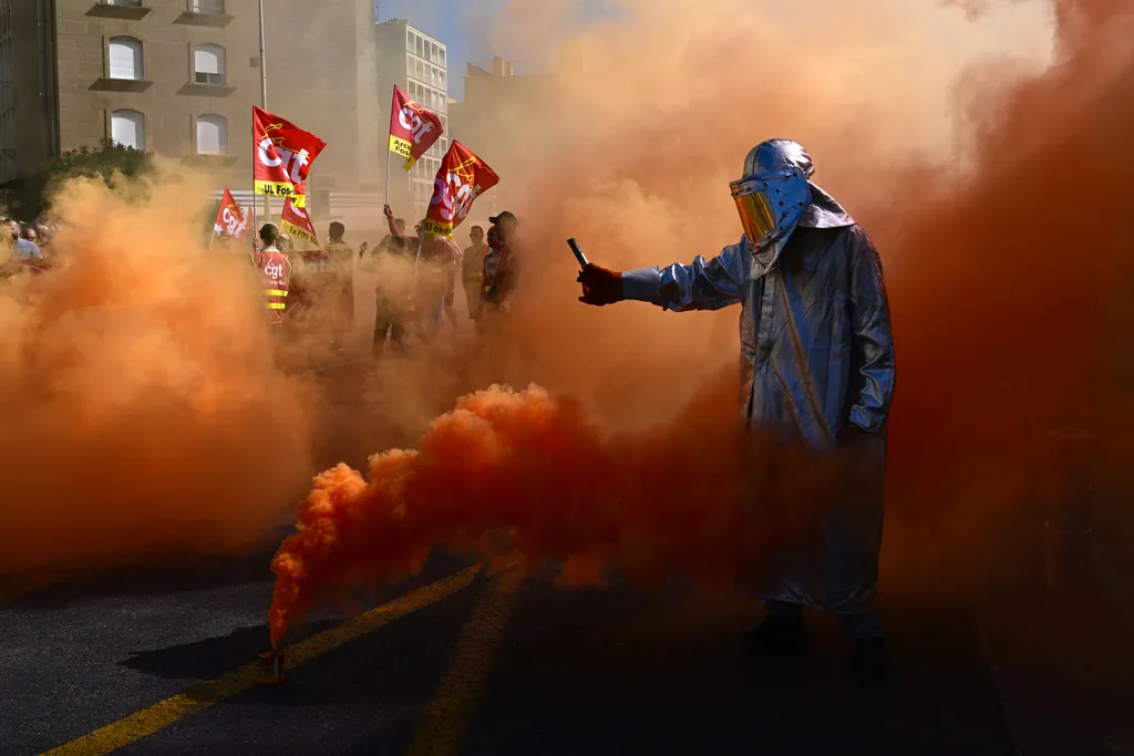 Franciaországban 2025, sztrájkFranciaországban, sztrájk, Franciaország, szakszervezetek, tiltakozás, sztrájknap, 2025.09.18.