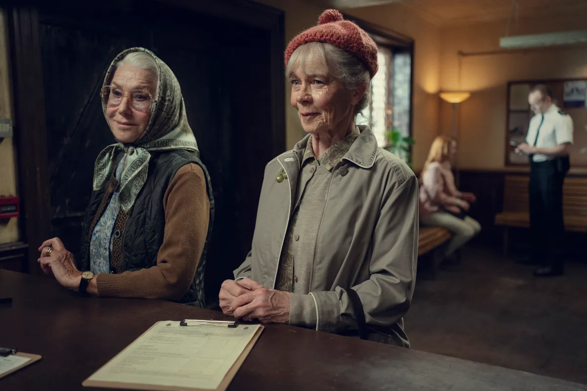 The Thursday Murder Club (L to R) Helen Mirren and Celia Imrie. Photo